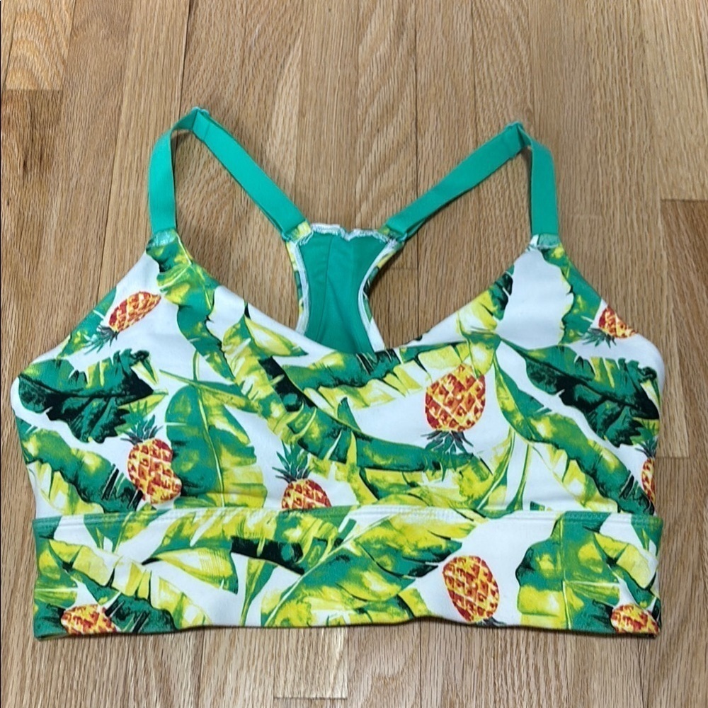 Wildfox Sweat Palms & Pina Racerback with Adjustable Straps Sports Bra